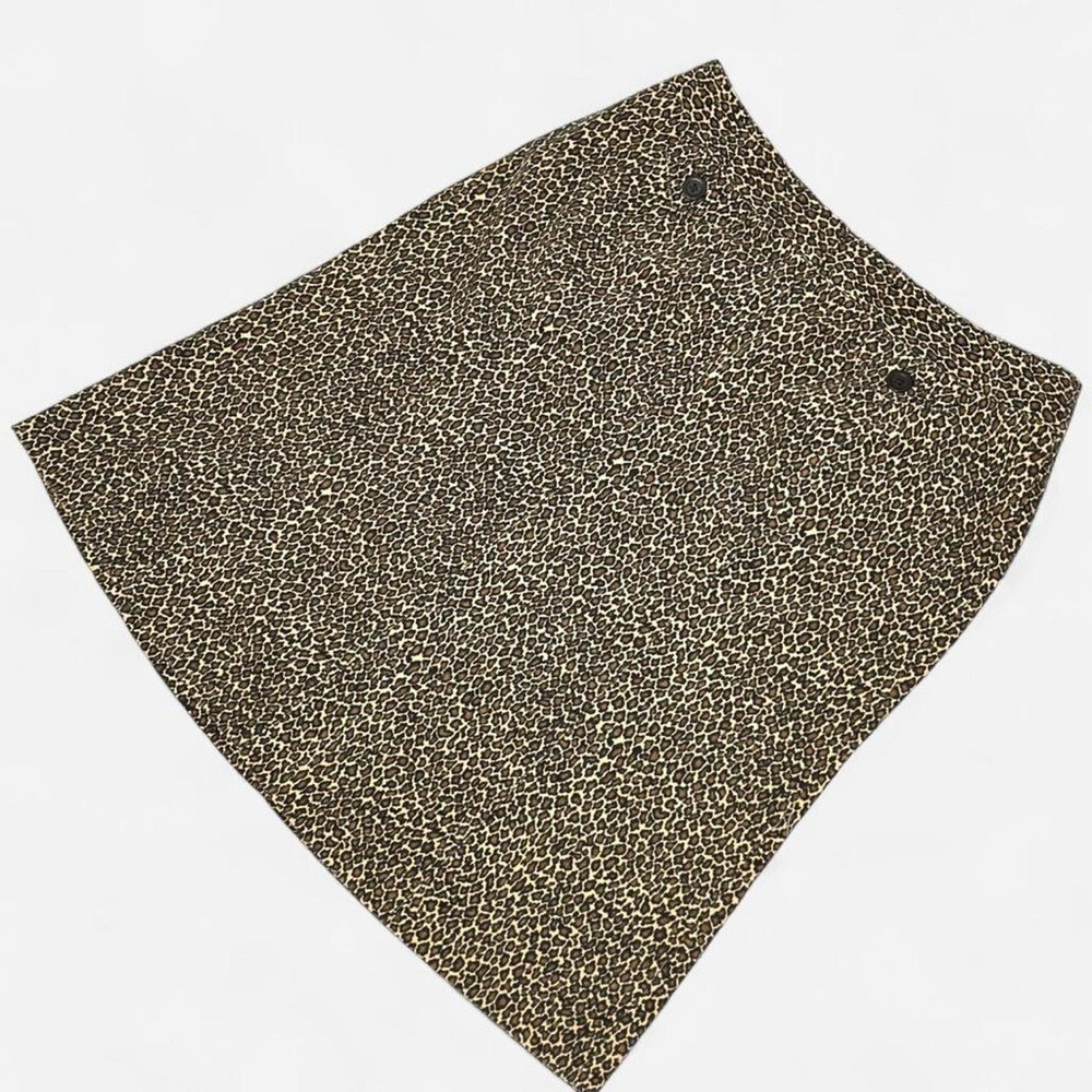 Vintage 90s Soft Grunge, Corduroy Leopard Skirt, Size 10